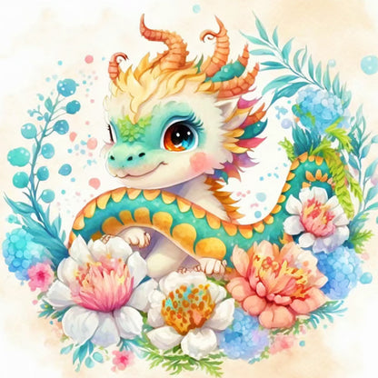 Zodiac Sign-Dragon - 11CT Stamped Cross Stitch 40*40CM