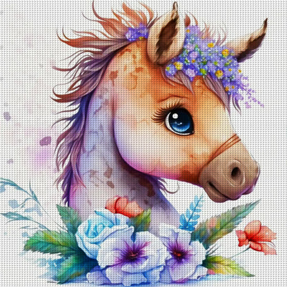 Zodiac Sign-Horse - 11CT Stamped Cross Stitch 40*40CM