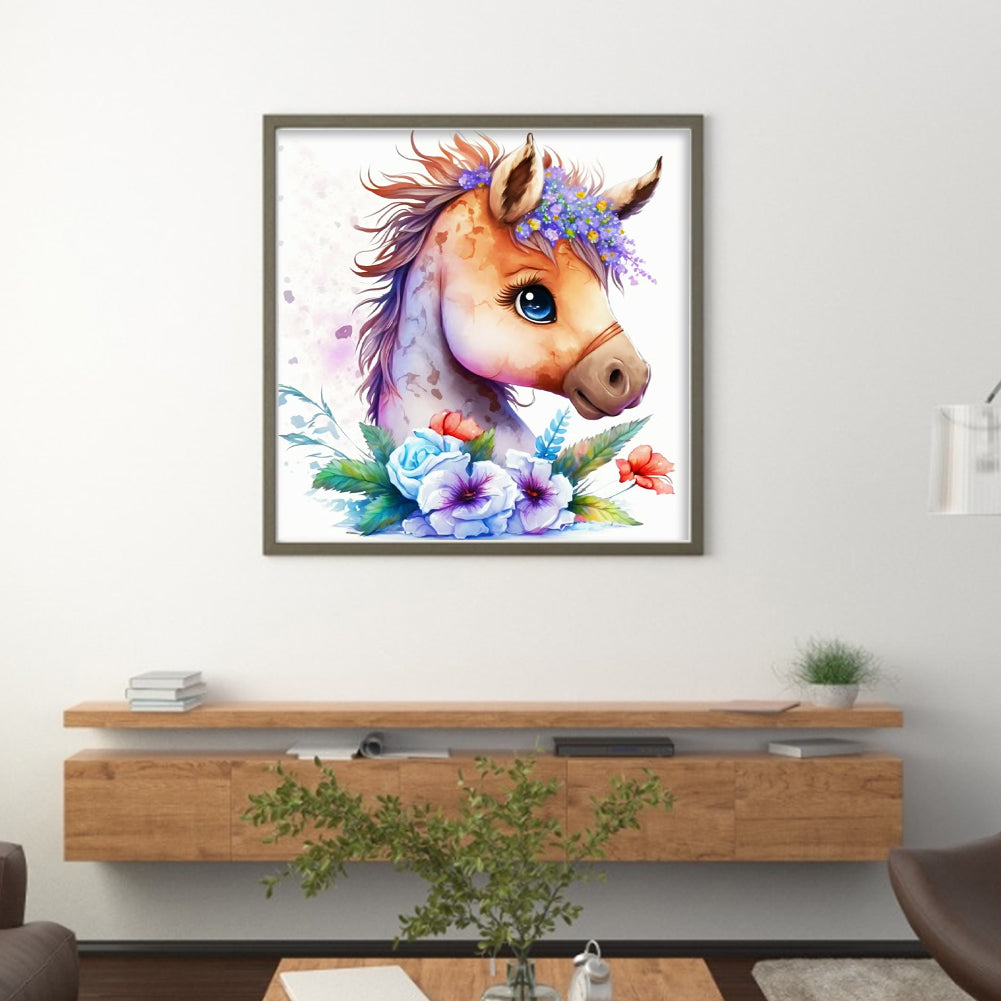 Zodiac Sign-Horse - 11CT Stamped Cross Stitch 40*40CM