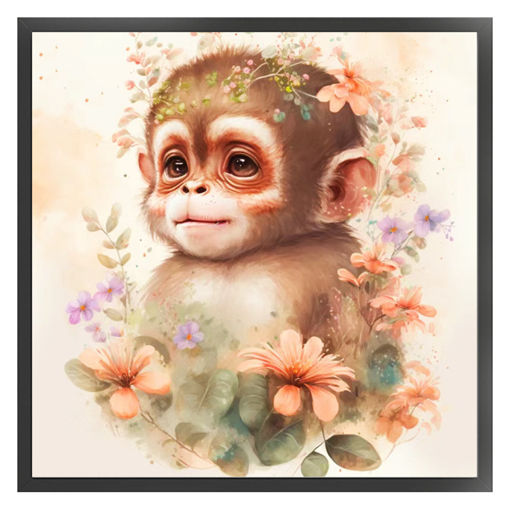 Twelve Zodiac Signs - Monkey - 11CT Stamped Cross Stitch 40*40CM