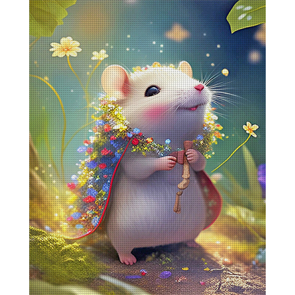 Zodiac Sign - Rat - 11CT Stamped Cross Stitch 40*50CM