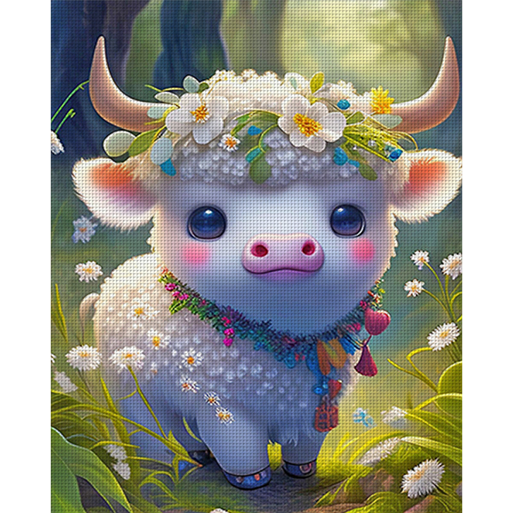 Zodiac Sign - Ox - 11CT Stamped Cross Stitch 40*50CM