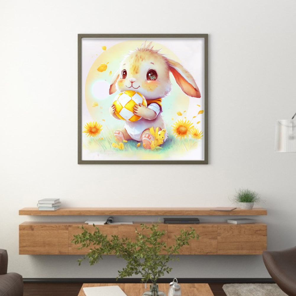 World Cup Zodiac-April Rabbit - 18CT Stamped Cross Stitch 25*25CM