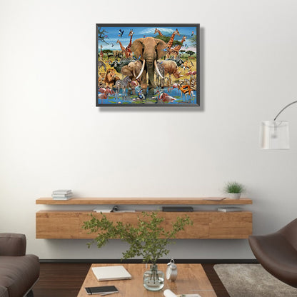Tropical Animals - Full Square Drill Diamond Painting 50*40CM