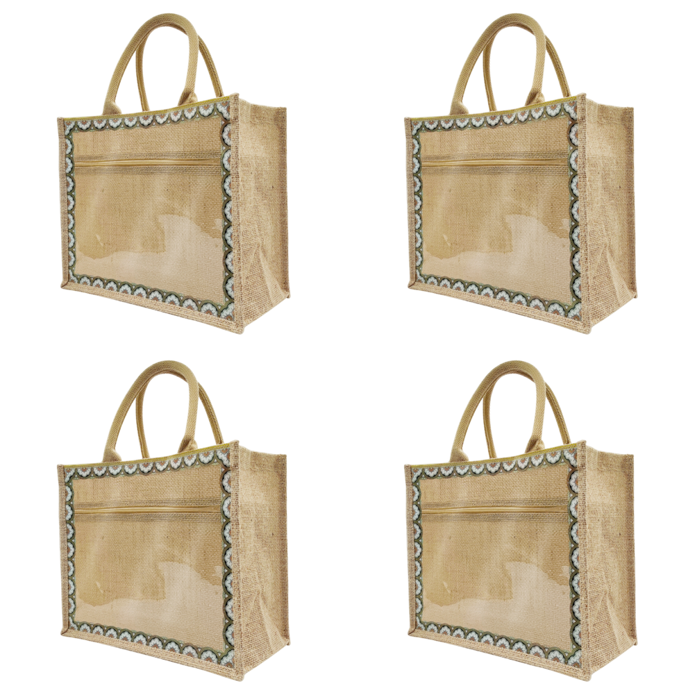 Linen Tote Bags Waterproof Daily Utility Bag for Grocery/School/Travel/Study/Gym