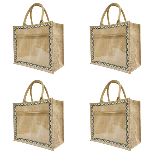 Linen Tote Bags Waterproof Daily Utility Bag for Grocery/School/Travel/Study/Gym