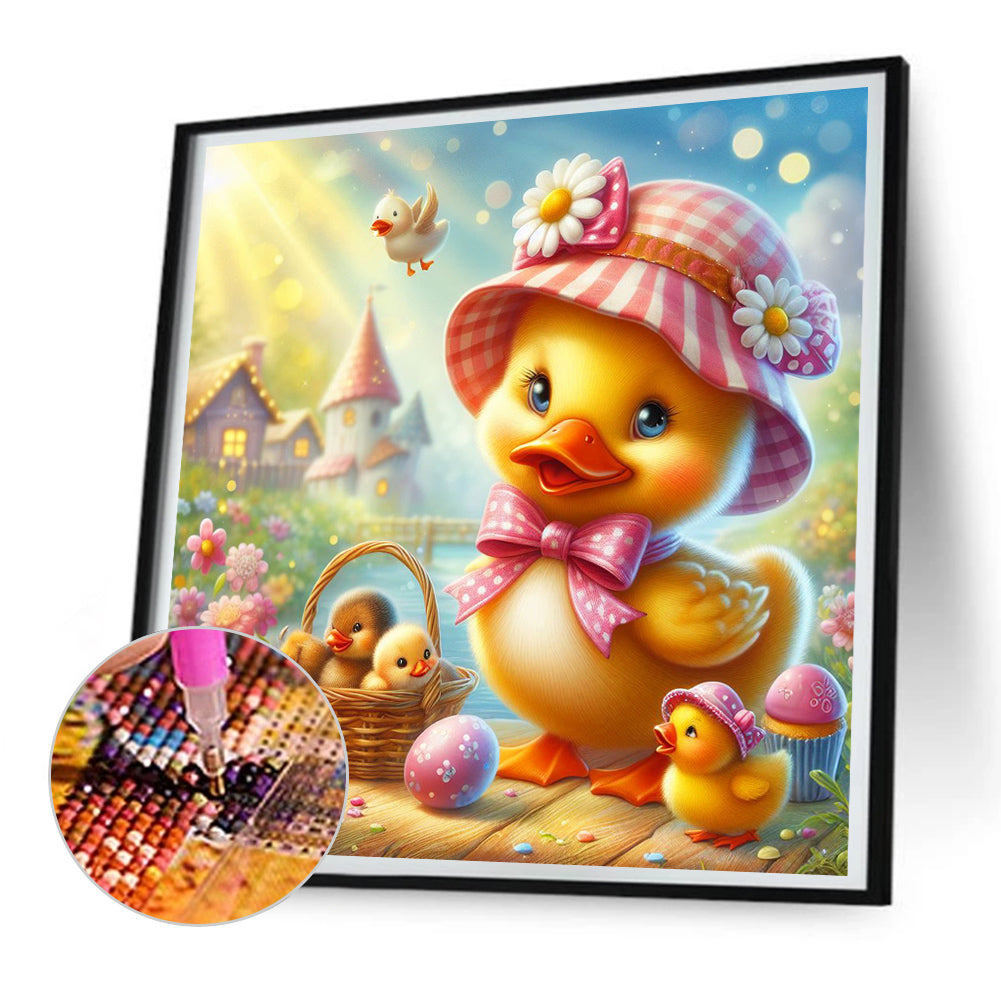 Little Yellow Duck - Full Round Drill Diamond Painting 30*30CM
