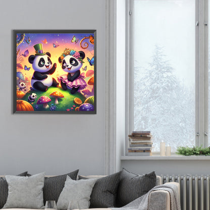 Two Pandas - Full Round Drill Diamond Painting 30*30CM