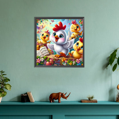 Performing Chicks - Full Round Drill Diamond Painting 30*30CM