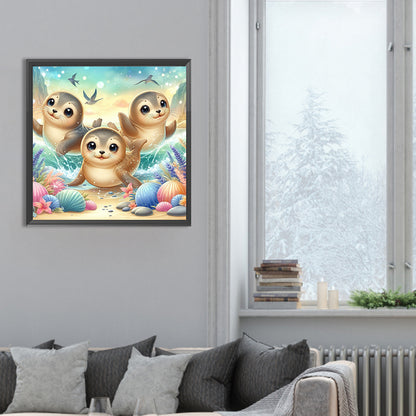 Seal - Full Round Drill Diamond Painting 30*30CM