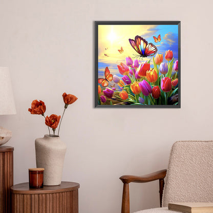 Tulips - Full Round Drill Diamond Painting 30*30CM