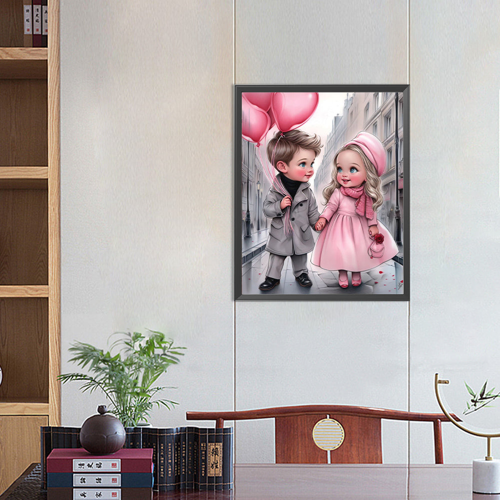 Sweet Couple - Full Round Drill Diamond Painting 40*50CM