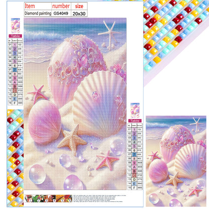 Beach Shells - Full Square Drill Diamond Painting 20*30CM