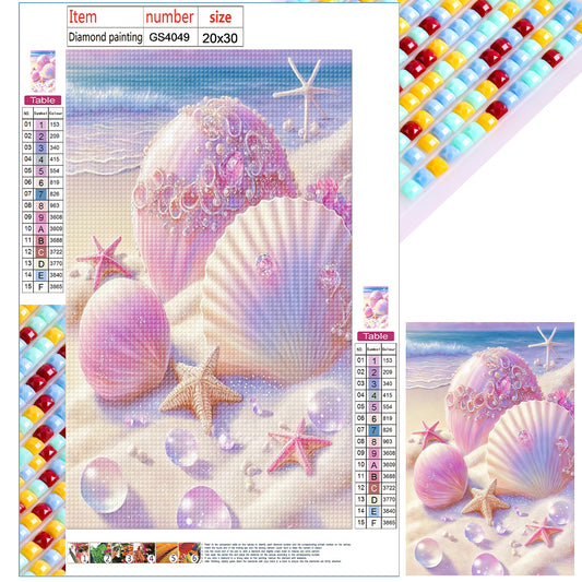 Beach Shells - Full Square Drill Diamond Painting 20*30CM
