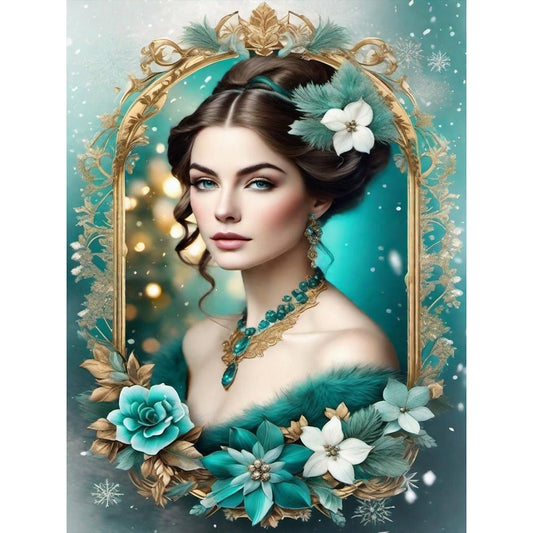 Noble Lady - Full Round Drill Diamond Painting 30*40CM