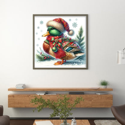 Winter Duck - 18CT Stamped Cross Stitch 30*30CM