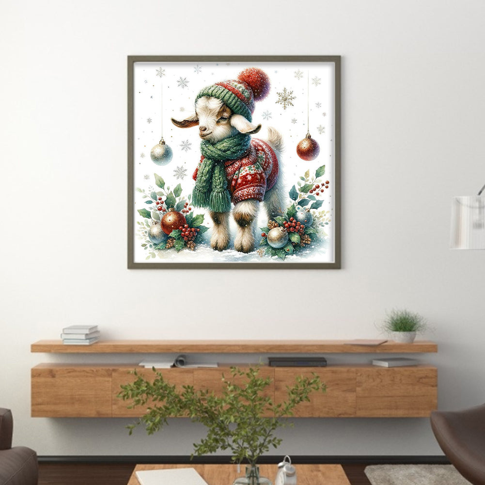 Winter Lamb - 18CT Stamped Cross Stitch 30*30CM