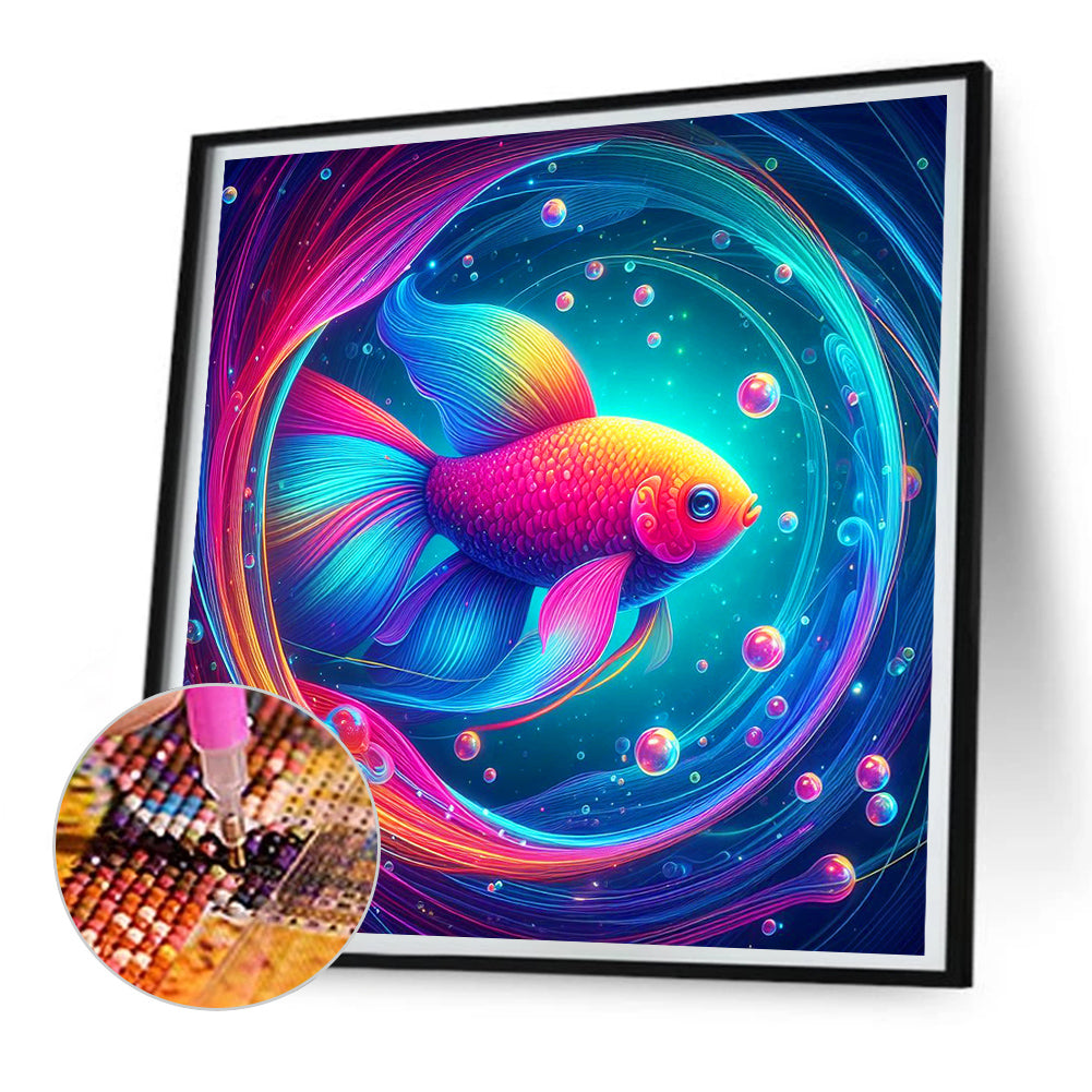 Atmosphere Goldfish - Full Round Drill Diamond Painting 30*30CM