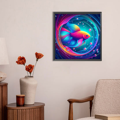 Atmosphere Goldfish - Full Round Drill Diamond Painting 30*30CM