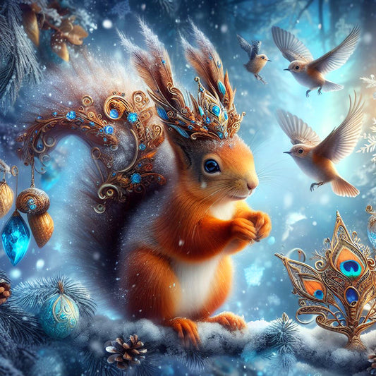 Atmosphere Squirrel - Full Round Drill Diamond Painting 30*30CM