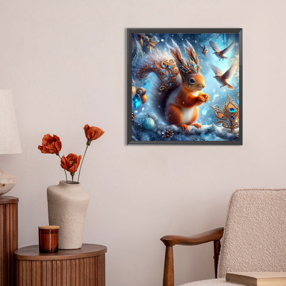 Atmosphere Squirrel - Full Round Drill Diamond Painting 30*30CM