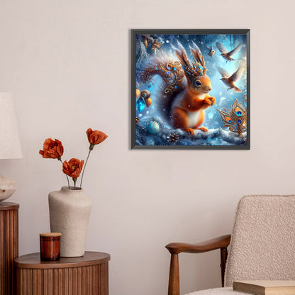 Atmosphere Squirrel - Full Round Drill Diamond Painting 30*30CM