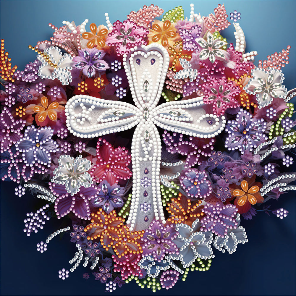 Cross Paper Painting - Special Shaped Drill Diamond Painting 30*30CM