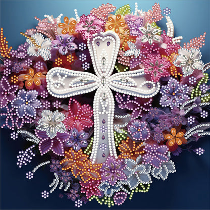 Cross Paper Painting - Special Shaped Drill Diamond Painting 30*30CM