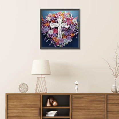 Cross Paper Painting - Special Shaped Drill Diamond Painting 30*30CM