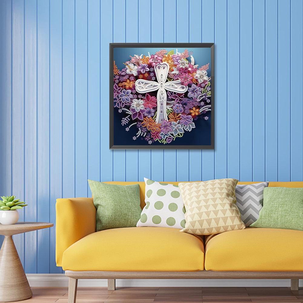 Cross Paper Painting - Special Shaped Drill Diamond Painting 30*30CM
