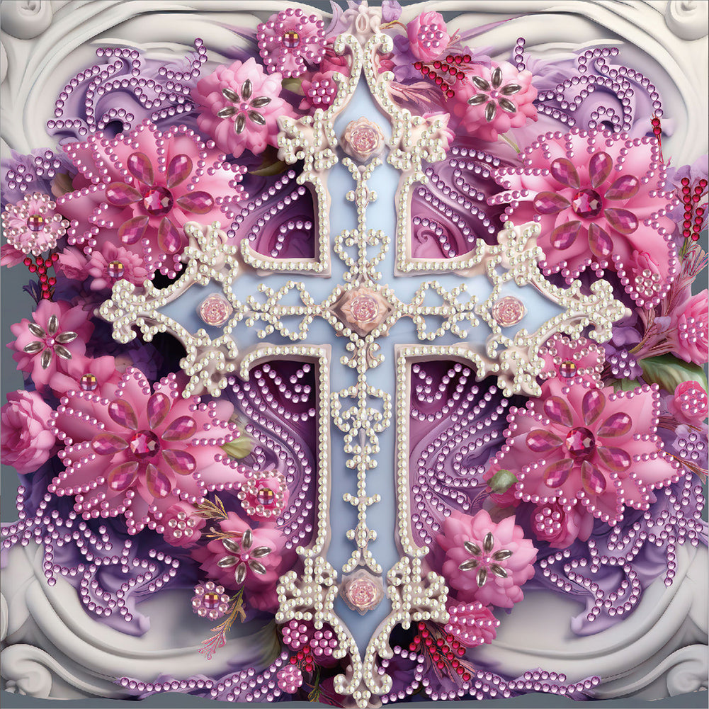 Cross Paper Painting - Special Shaped Drill Diamond Painting 30*30CM