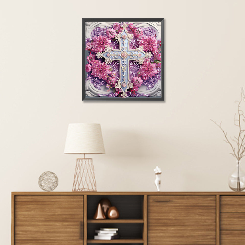 Cross Paper Painting - Special Shaped Drill Diamond Painting 30*30CM