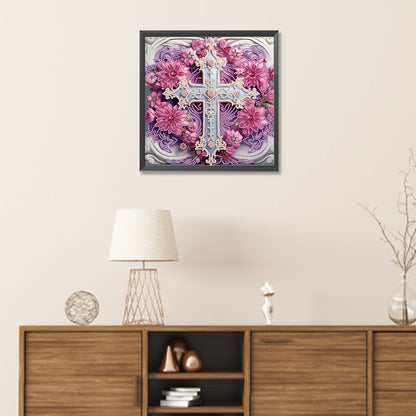 Cross Paper Painting - Special Shaped Drill Diamond Painting 30*30CM
