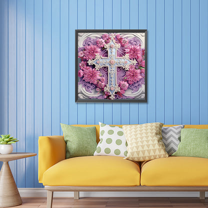 Cross Paper Painting - Special Shaped Drill Diamond Painting 30*30CM