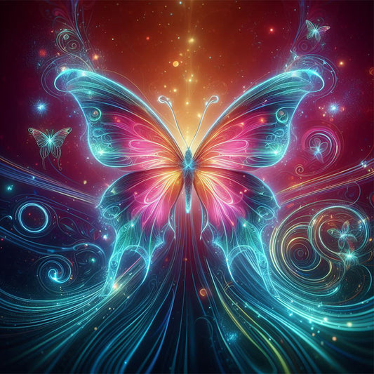 Fantasy Butterfly - Full Round Drill Diamond Painting 30*30CM
