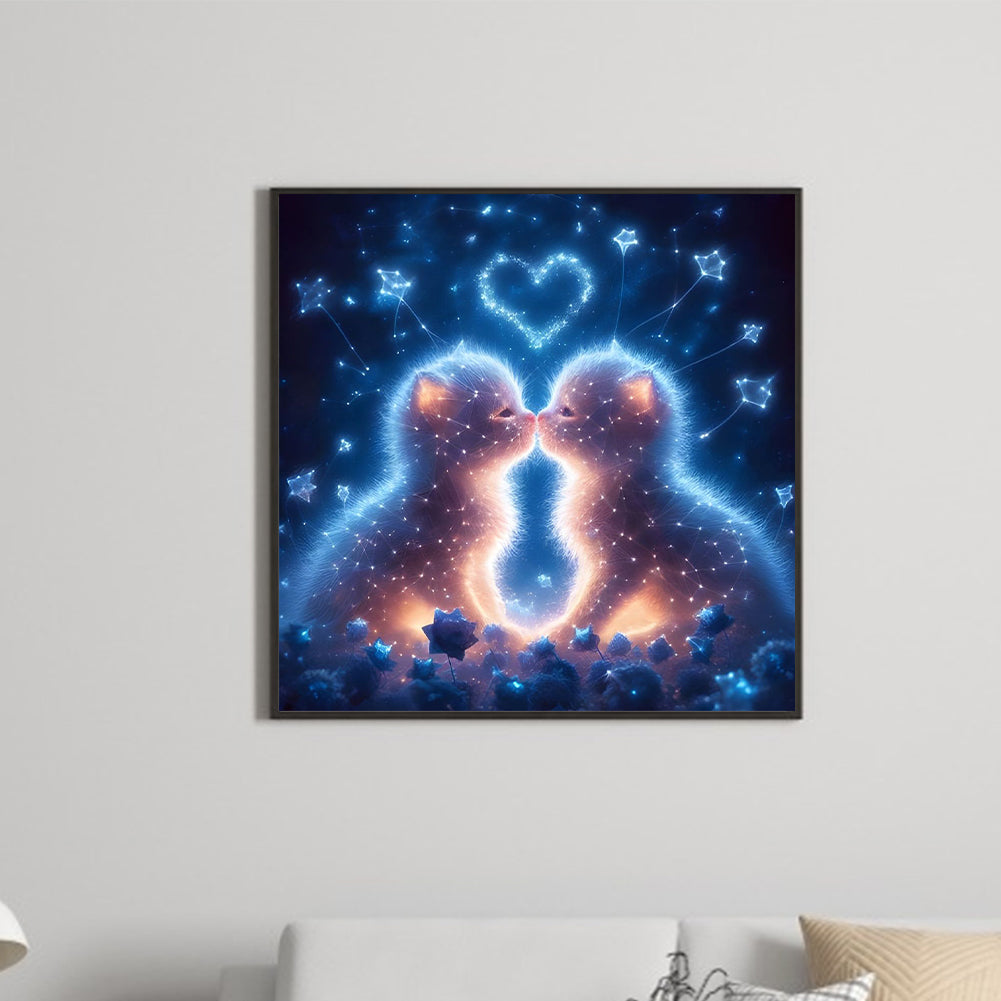 Kitten - Full Round Drill Diamond Painting 30*30CM