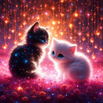 Kitten - Full Round Drill Diamond Painting 30*30CM