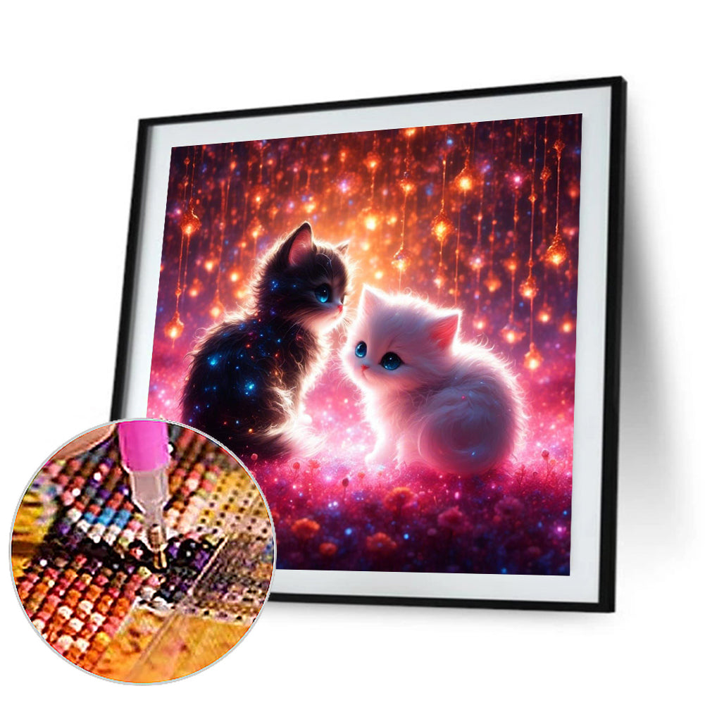 Kitten - Full Round Drill Diamond Painting 30*30CM