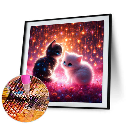 Kitten - Full Round Drill Diamond Painting 30*30CM
