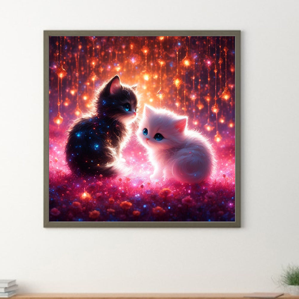 Kitten - Full Round Drill Diamond Painting 30*30CM