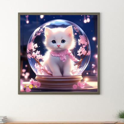 Kitten - Full Round Drill Diamond Painting 30*30CM