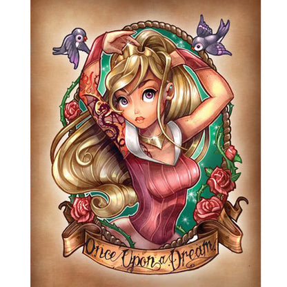 Sleeping Beauty Once Upon A Time There Was A Dream - Full Round Drill Diamond Painting 40*50CM