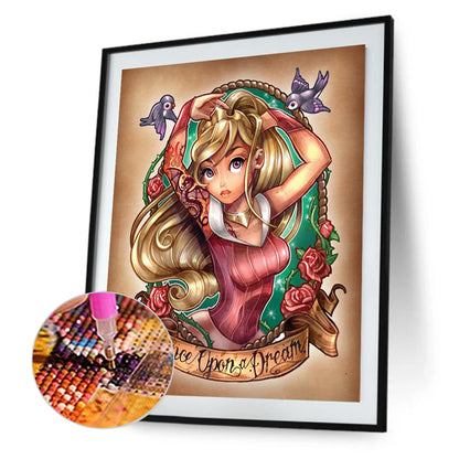 Sleeping Beauty Once Upon A Time There Was A Dream - Full Round Drill Diamond Painting 40*50CM