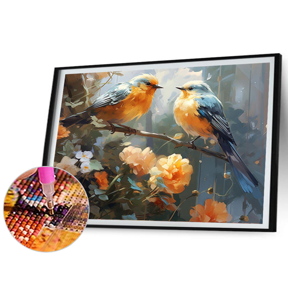 Bird On Branch - Full Square Drill Diamond Painting 50*40CM