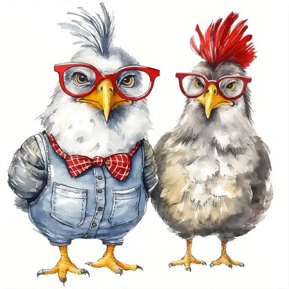Cartoon Chicken - Full Round Drill Diamond Painting 30*30CM