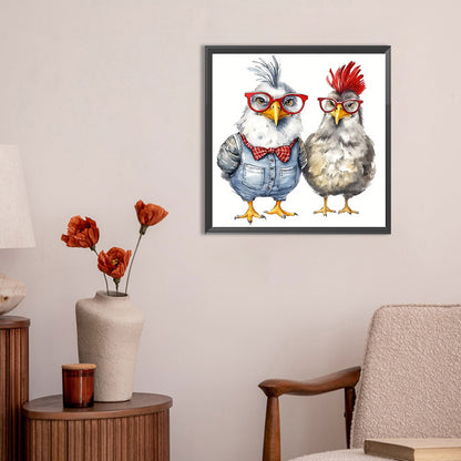 Cartoon Chicken - Full Round Drill Diamond Painting 30*30CM