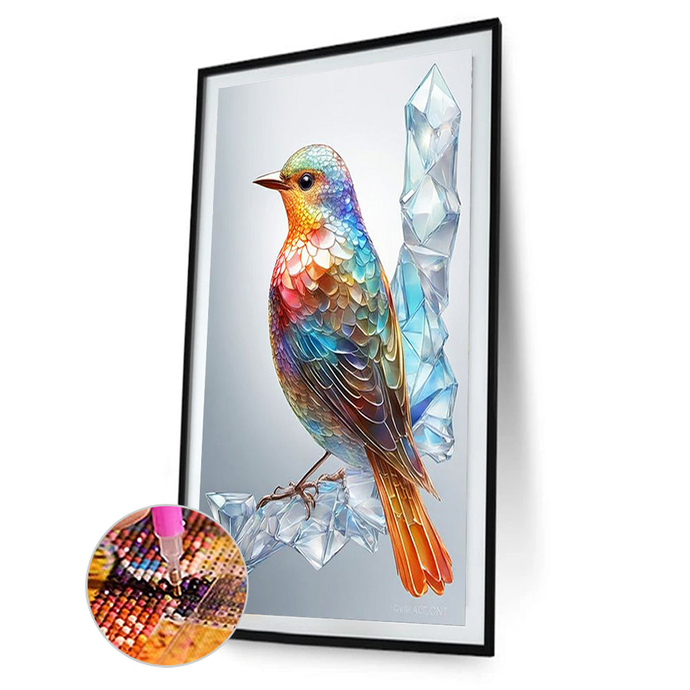 Bird On Branch - Full Round Drill Diamond Painting 40*60CM