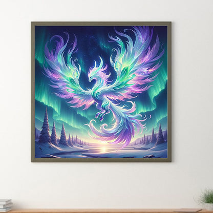 Phoenix Under The Aurora - Full Round Drill Diamond Painting 30*30CM