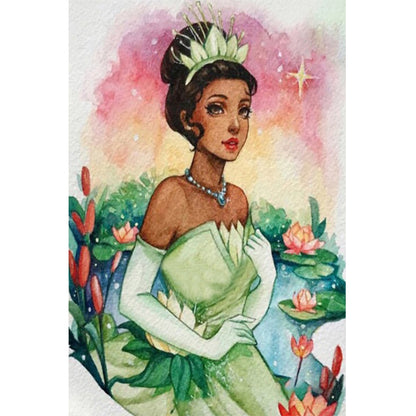 Watercolor Princess - Full Round Drill Diamond Painting 40*60CM