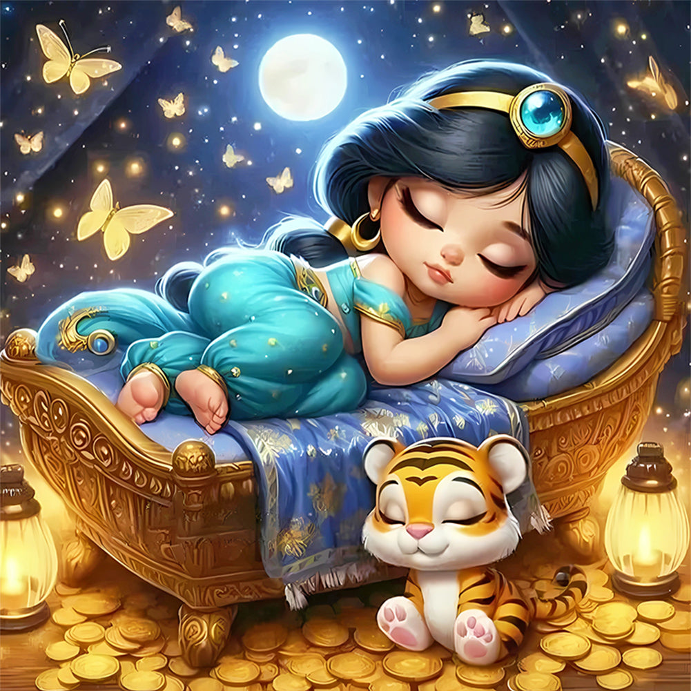 Disney-Princess Jasmine - 18CT Stamped Cross Stitch 30*30CM